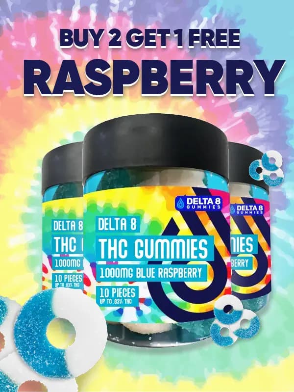 Buy 2 Get 1 Free Delta 8 Blue Raspberry Rings