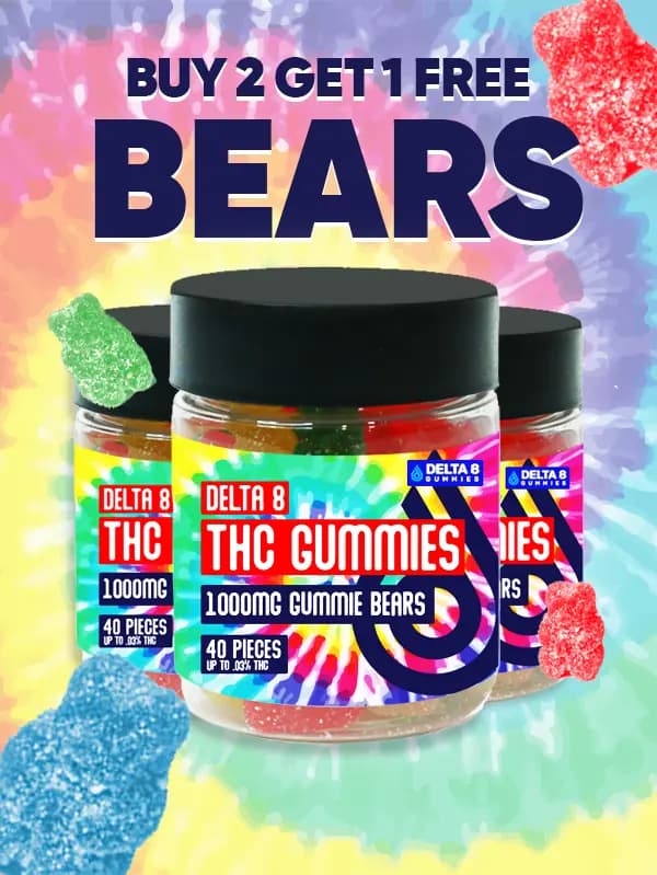 Buy 2 Get 1 Free Delta 8 Gummy Bears